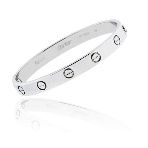 silver cartier bracelet|cartier bracelet silver with diamonds.